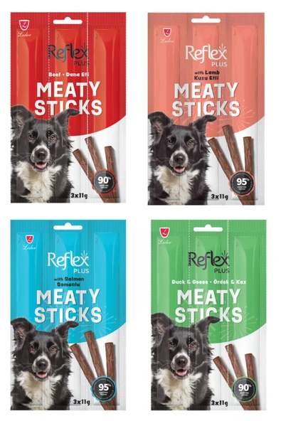 Reflex Sticks Köpek Ödülleri Treats 33gr X 4 Adet Süper Karışık Paket