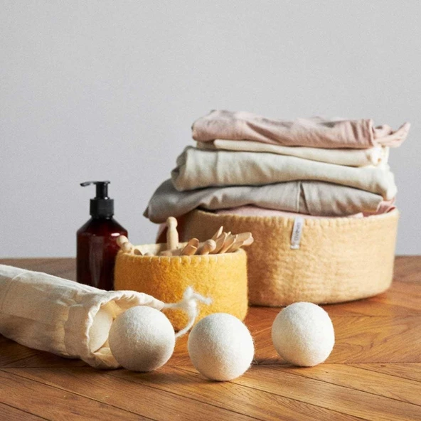 Reyo Yün Çamaşır Kurutma Makinası Topu 3 Adet XL %100 Organik - 8