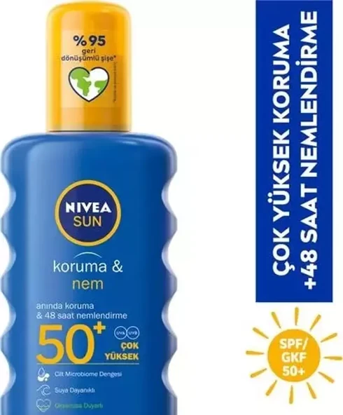 Nivea Sun Koruma Ve Nem Spf 50+ Güneş Koruyucu 200 Ml