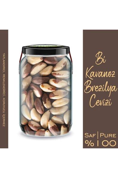 Brezilya Cevizi İçi Bi Kavanoz 660 cc. Cam Kavanozda Saf Katkısız Brazil Nuts Brezilya Bademi - 3