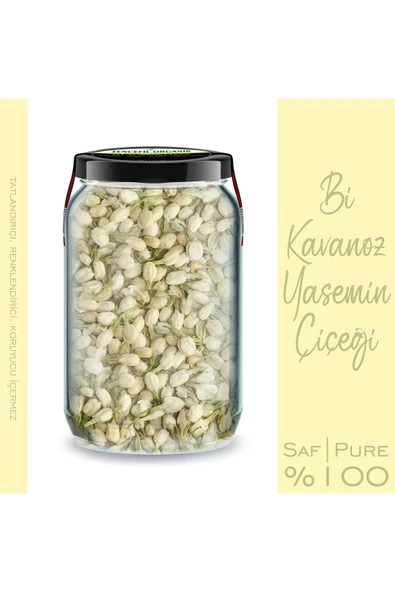 Yasemin Çiçeği Bi Kavanoz 660 cc. Cam Kavanozda Tomurcuk Çiçek Yasemin Jasmine Flower - 3
