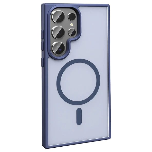 Galaxy S25 Ultra Uyumlu Kılıf Magsafe Şarj Özellikli Mat Arka Yüzey Sio Kapak - Resim 2