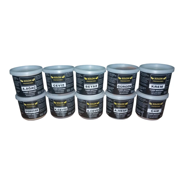 5 Adet Çok Amaçlı Ahşap Parke Masa Sehpa Çizik Çok Amaçlı Tamir Dolgu Macunu Kiraz 240 Gr - 5