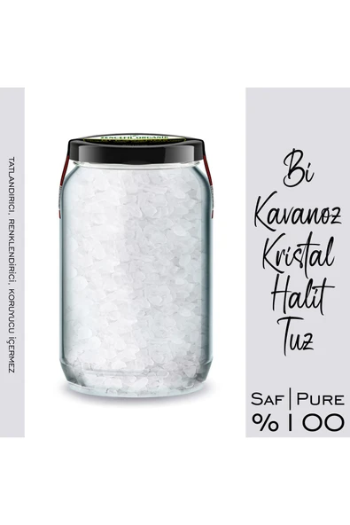 Halit Tuz Küçük Tane Kristaller Bi Kavanoz 660 cc. Cam Kavanozda Beyaz Tane Sole Himalaya Kaya Tuzu - 2