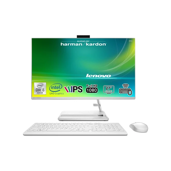 Ideacentre Aıo 3 27IAP7 Intel Core I5-12450H 16GB 1tb SSD Intel UHD Graphics Freedos 27 IPS All In One Bilgisayar