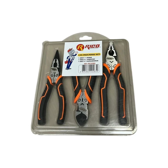 Rico Profesyonel Pense Seti 3 Parça Pense-Yankeski-Kargaburun - 3