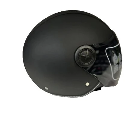 FX-101 Deri Kaplama Siyah Açık Kask - 3