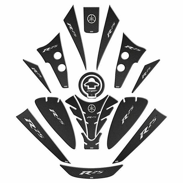 YAMAHA R25 2019 - 2024 UYUMLU TANK PAD SET ürün görseli 1