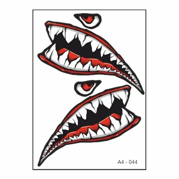 A4 Sticker 044 Tek Paket Çoklu Sticker