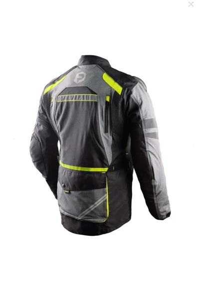 Prosev At2202 Long 4 Mevsim Motosiklet Montu Yeşil Gri - 3