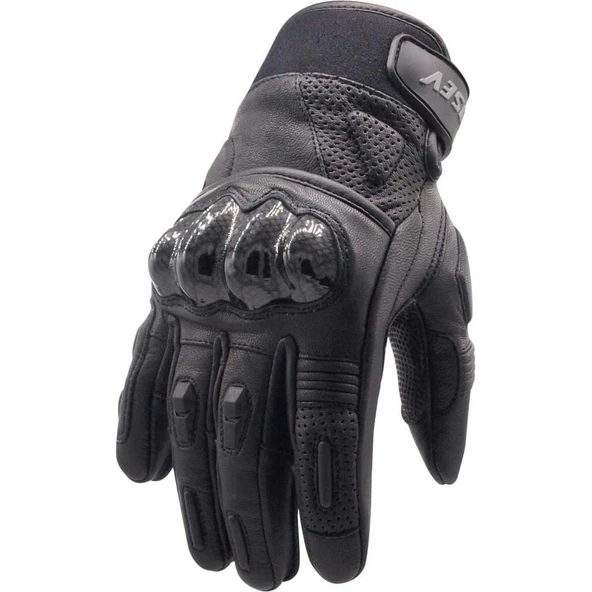 07 Carbon Koruma Deri Full Korumalı Eldiven