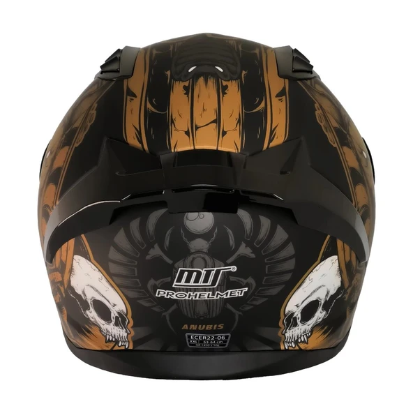 MTS M-801 ANUBIS GOLG GÜNEŞ VİZÖRLÜ KASK (SİYAH CAMLI) - Resim 3