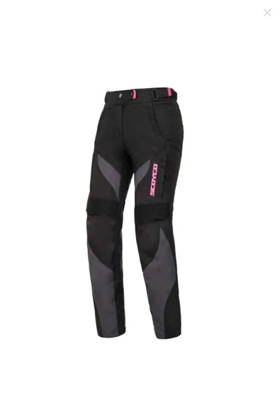 Scoyco P122w Korumalı 4 Mevsim Kadın Motosiklet Pantolonu Siyah - 2
