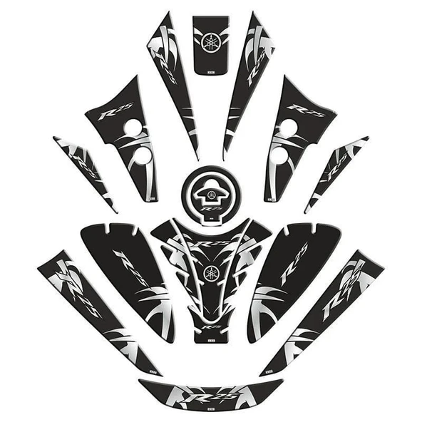 YAMAHA R25 2019 - 2024 UYUMLU TANK PAD SET - Resim 4