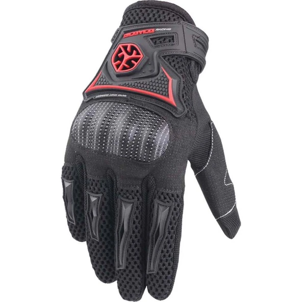 MC23 Korumalı Motosiklet Eldiveni Siyah