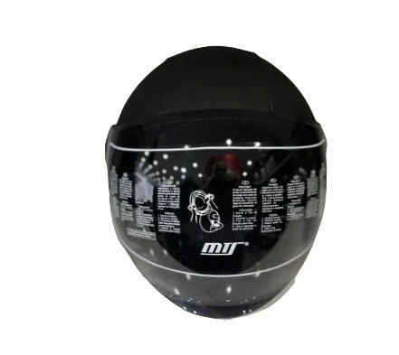 FX-101 Deri Kaplama Siyah Açık Kask - 4