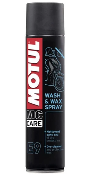 Motul E9 Wash&Wax Sprey Susuz Temizleyici, Cila 400Ml.