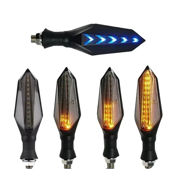 Universal Kayar Sarı Led Sinyal Mavi Renk Parklı