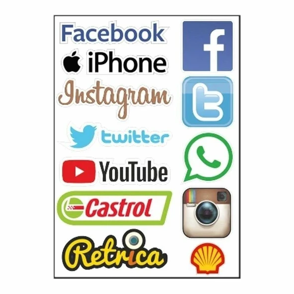 A4 Sticker 057 Tek Paket Çoklu Sticker