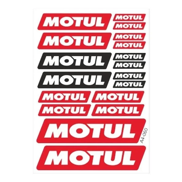 A4 Sticker 060 Tek Paket Çoklu Sticker - Motul