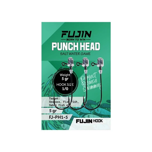 Fujin Punch Head Jig Head no.1/0 - 3