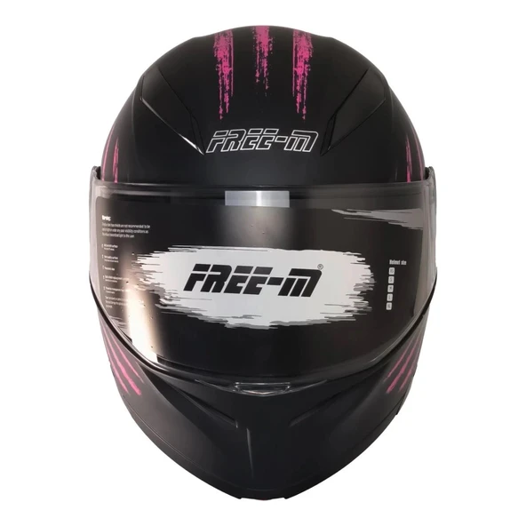 Free-M 965 Pink Zebra Çene Açılır Kask - Resim 2