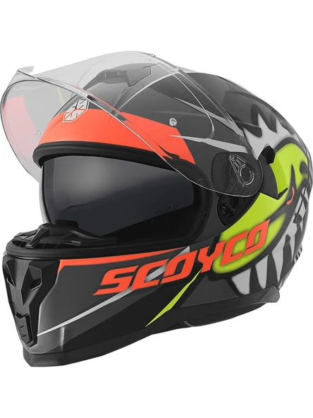 Scoyco 869 Shark Full Face Kask - 3