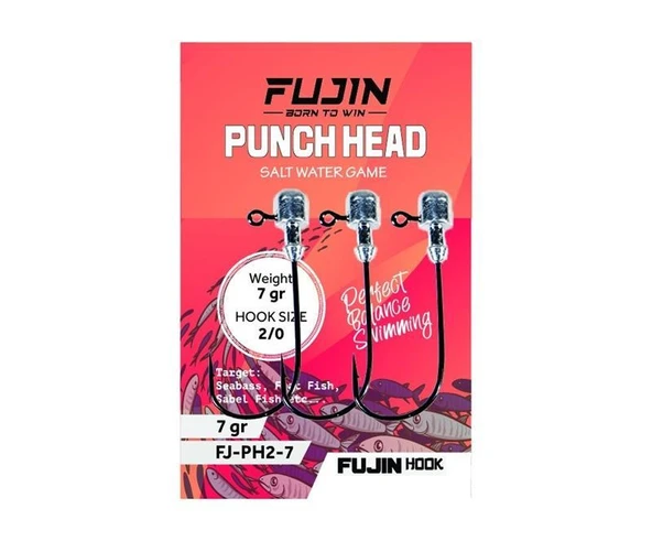Fujin Punch Head Jig Head no.1/0 - 6