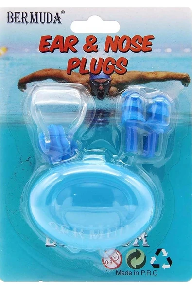Bermuda Silikon Kulak Tıkacı ve Burunluk Set - 3