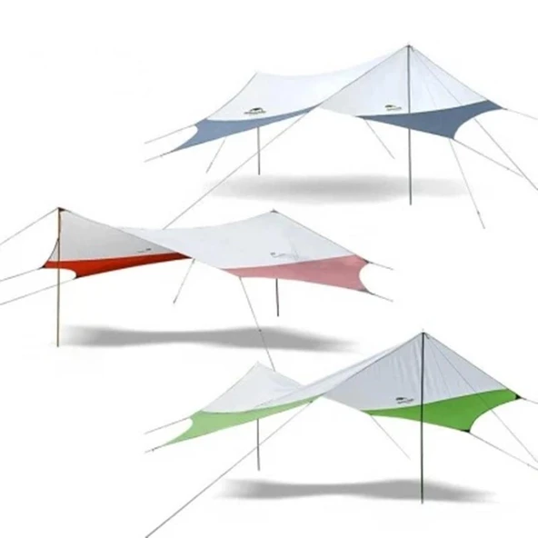 Naturehike Hexagon Sunrise Canopy 5.2x4.6 mt Tarp [Güneş ve Rüzgar Koruma Tentesi]