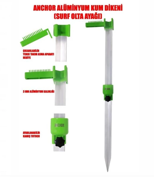 Anchor Ayarlanabilir Surf Kamış Ayağı | Kum Dikeni | - 5