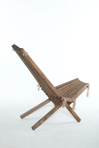 WoodenWorker Katlanır Ahşap Sandalye Relax Chair Terapi Sandalyesi - 4