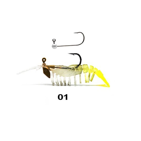 Remixon Ayu Shrimp Karides 7.5 cm 7.2 gr Silikon Yem - Resim 11