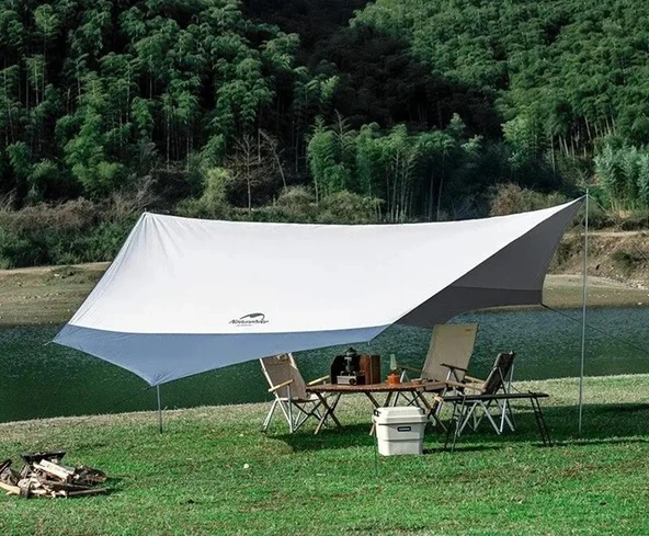 Naturehike Hexagon Sunrise Canopy 5.2x4.6 mt Tarp [Güneş ve Rüzgar Koruma Tentesi] - 12