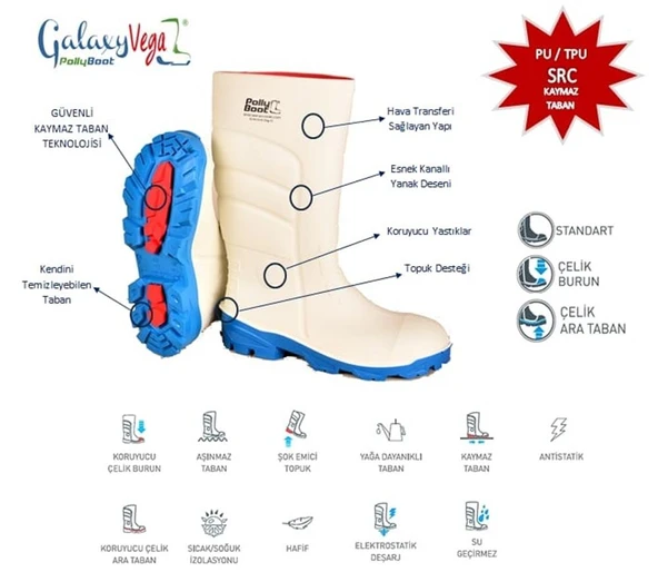 Polly Boot Galaxy Vega O4 Boğazlı Uzun Çizme - 9