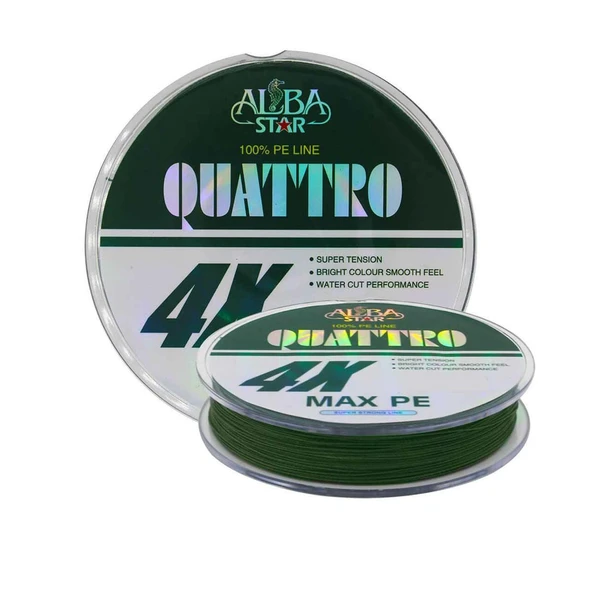 AlbaStar Quattro x4 Green İp Olta Misinası 150 mt - Resim 2