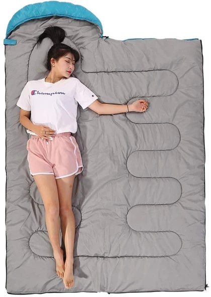 Evolite Camper Pro SQ Uyku Tulumu 0ºC  MAVİ Left - 11