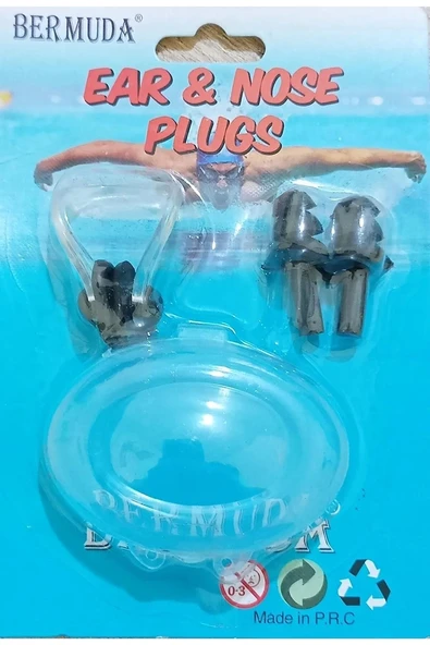 Bermuda Silikon Kulak Tıkacı ve Burunluk Set - 4