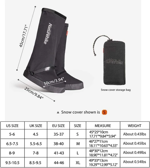 Naturehike Snow Fox Outdoor High-Tube Tozluk + Kum Ayakkabısı  Night Black 44-46 - 3
