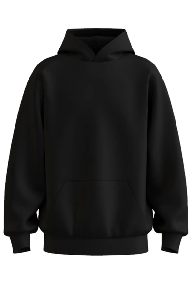Oversize 'Break Rules' Baskılı Kapşonlu Hoodie Sweatshirt - 2