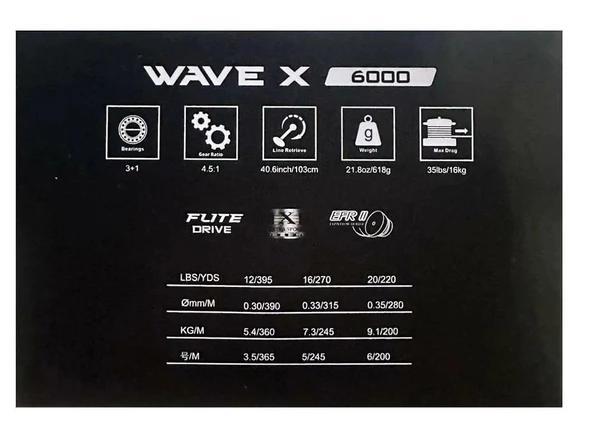 Okuma Wave X-6000 3+1BB Olta Makinesi - 2