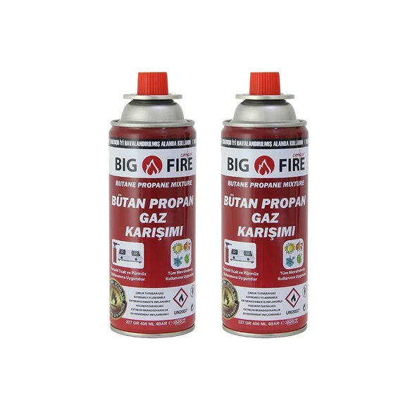 Big Fire Power 227gr Valfli Gaz Kartuşu  Onikili Set 12Lİ SET - Resim 6