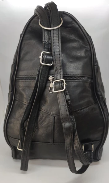 Hakiki Deri Akıllı Maymuncuk Sırt Çantası - Resim 6