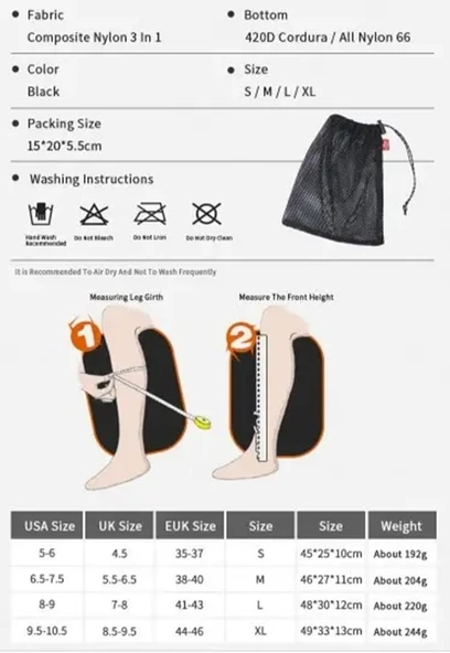 Naturehike Snow Fox Outdoor High-Tube Tozluk + Kum Ayakkabısı  Night Black 44-46 - 5