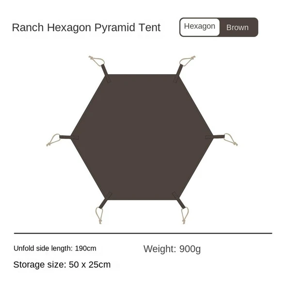 Naturehike Hexagon Ranch Piramit Çadır Matı [ Altıgen ] - 2