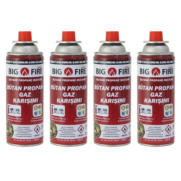 Big Fire Power 227gr Valfli Gaz Kartuşu  Onikili Set 12Lİ SET - Resim 8