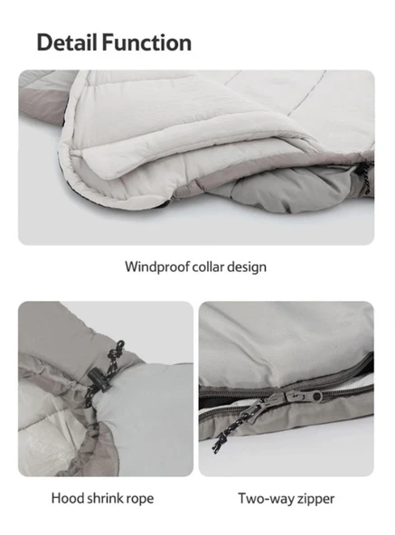 Naturehike Penguin Pamuklu Uyku Tulumu Broad Cold Brown P300 - 12