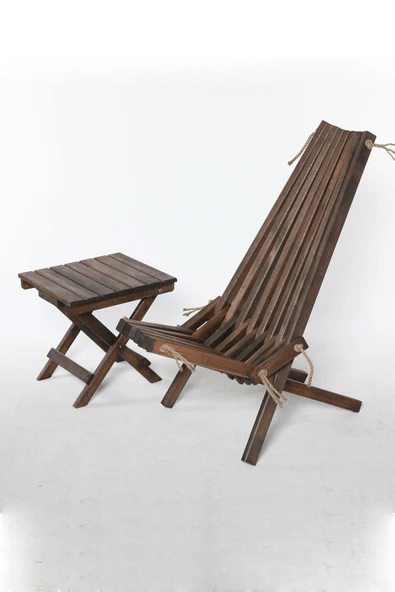 WoodenWorker Katlanır Ahşap Sandalye Takımı