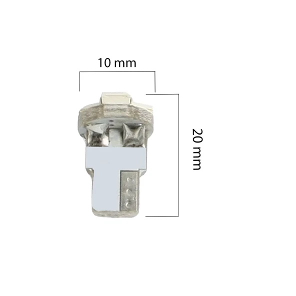Mega Oto Market 18 mm Dipsiz T5 3 Ledli Gösterge Park Lambası Mavi Renk Tüm Araçlar İle Uyumlu - 2