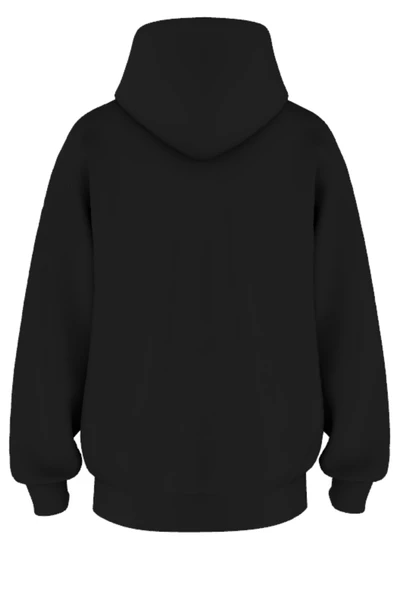 Oversize 'TÜRK' Baskılı Kapşonlu Hoodie Sweatshirt - 2